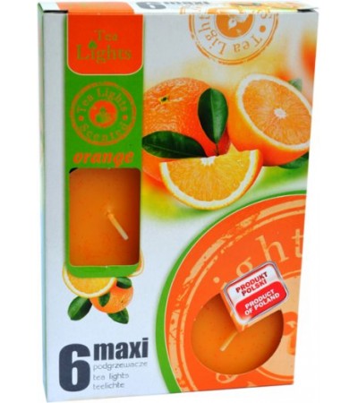 Sviečka čajová 6 kusová MAXI ORANGE Sviečka čajová 6 kusová MAXI ORANGE